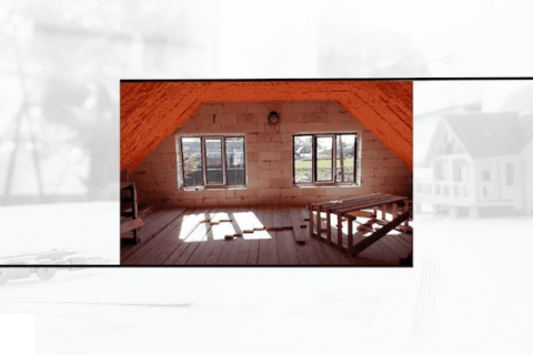 Утеплення мансарди поліуретановим утеплювачем Полінор